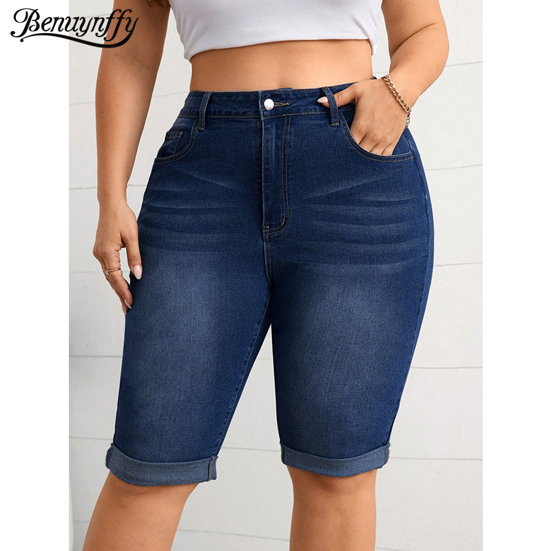 Sewing Hemming - Benuynffy Artı Boyutu Vintage Orta Belli