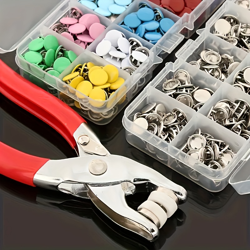 Snap Button Plier - 101 Adet Metal Çıtçıt Düğme Seti,