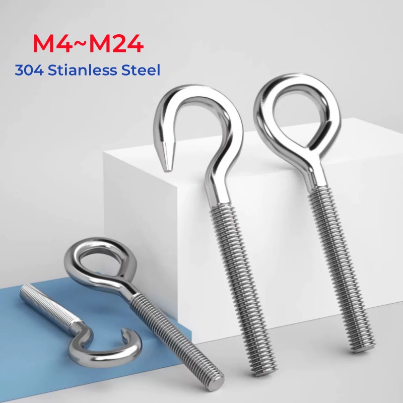 Hook Eye Fastener - 304 Paslanmaz Çelik Koyun Gözü Vida