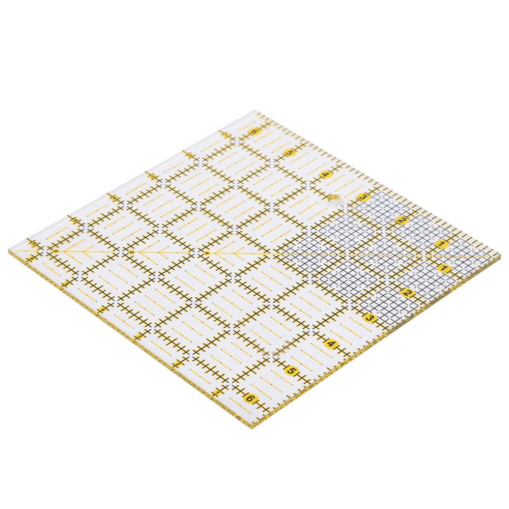 Quilting Ruler Square - Dayanıklı 6.5x6.5in Kare Kapitone Cetveli Şeffaf