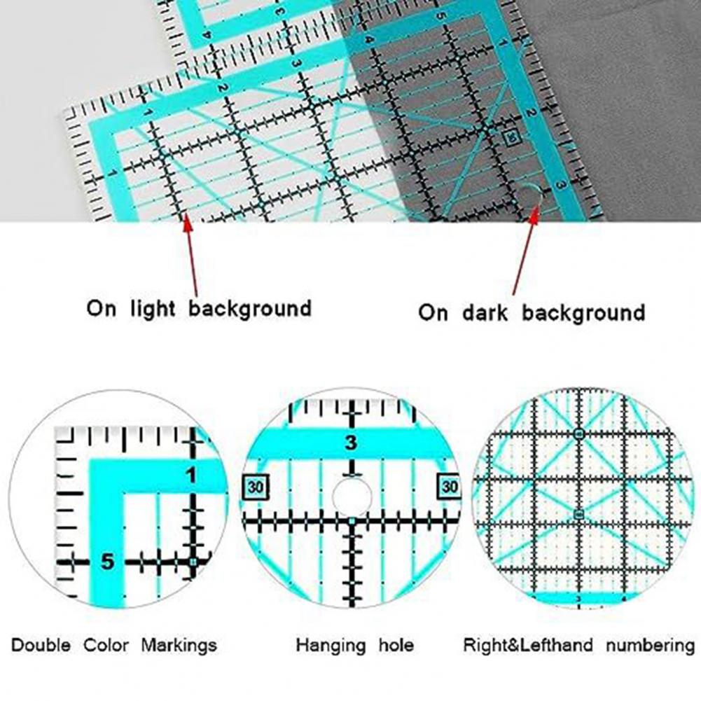 4 adet Akrilik Kapitone Cetvel - Quilting Ruler Square incelemesi ve fiyatı