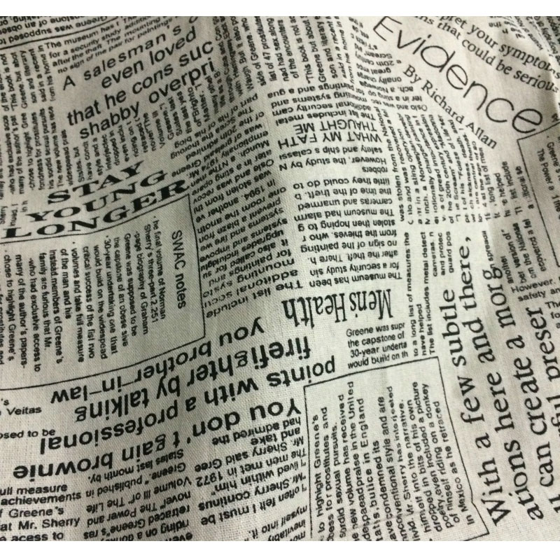 50x150 cm Retro Gazete Mektup  - Sewing Tweed Fabric incelemesi ve fiyatı