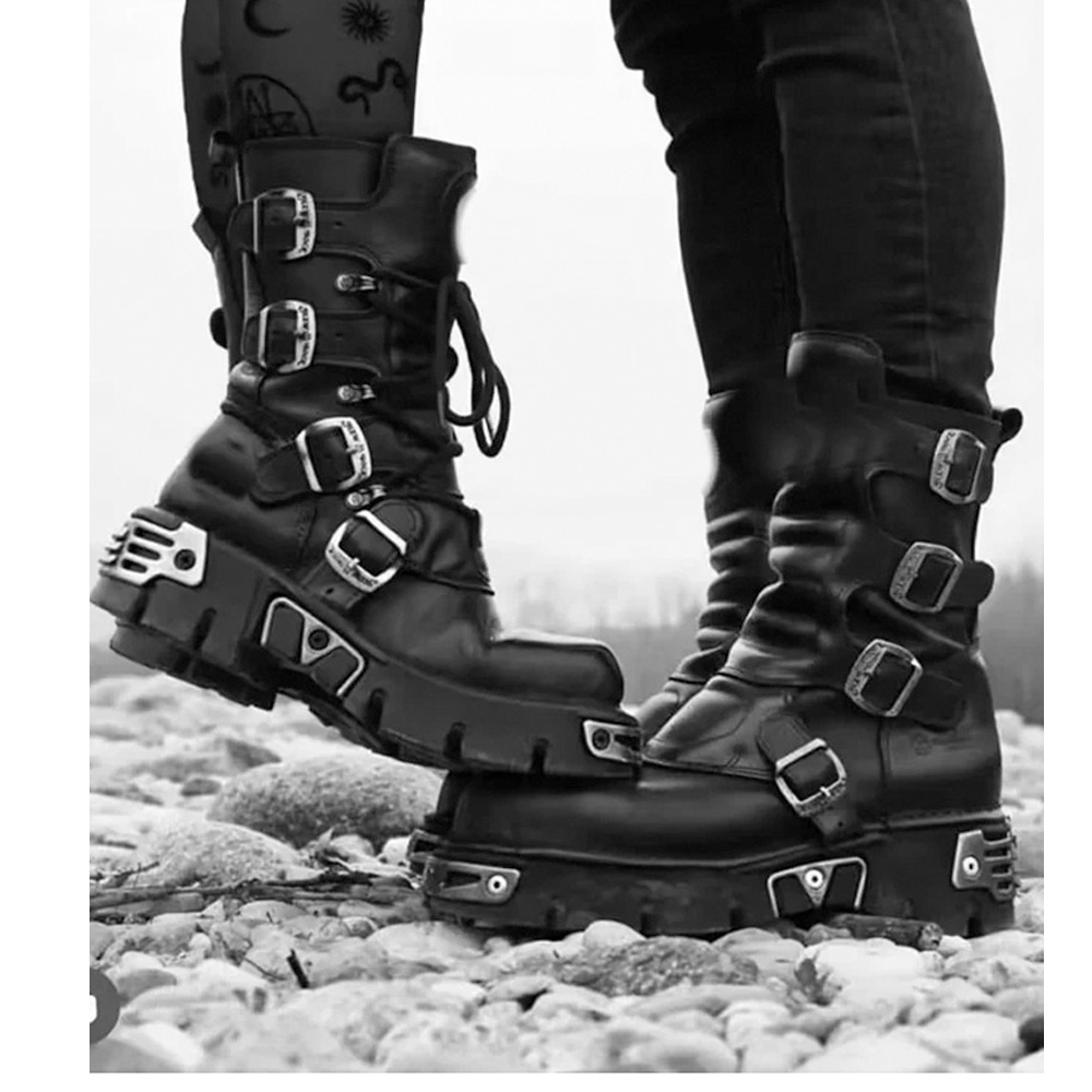 Yeni erkek Punk Motosiklet Bot - Sewing Zipper incelemesi ve fiyatı