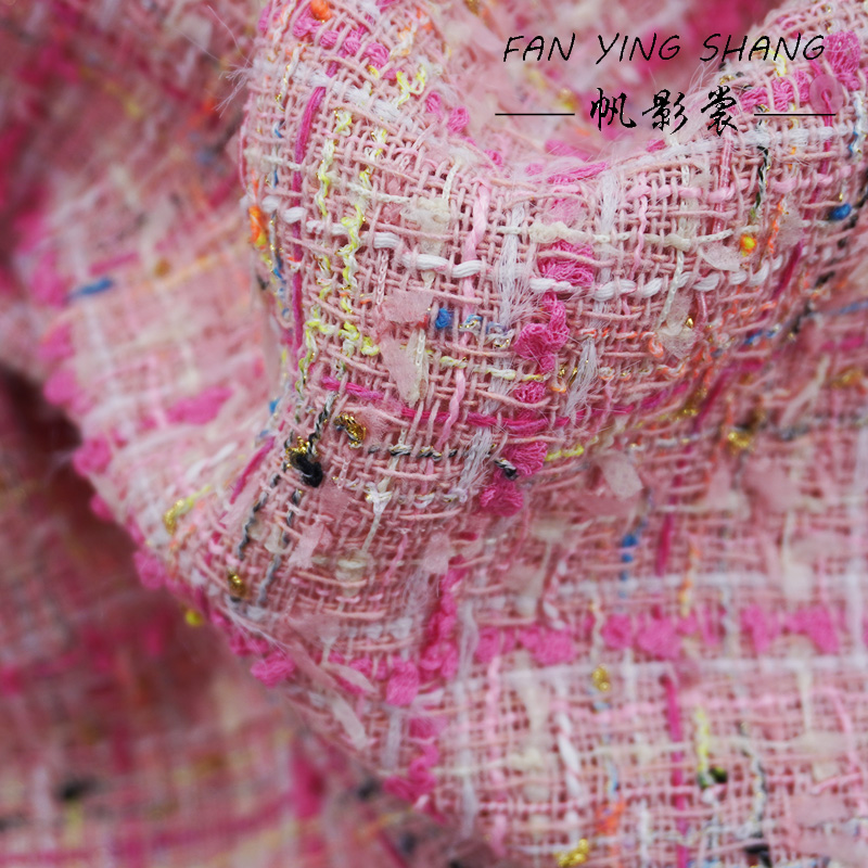 Pembe Ekose Püsküllü Pamuklu T - Sewing Tweed Fabric incelemesi ve fiyatı