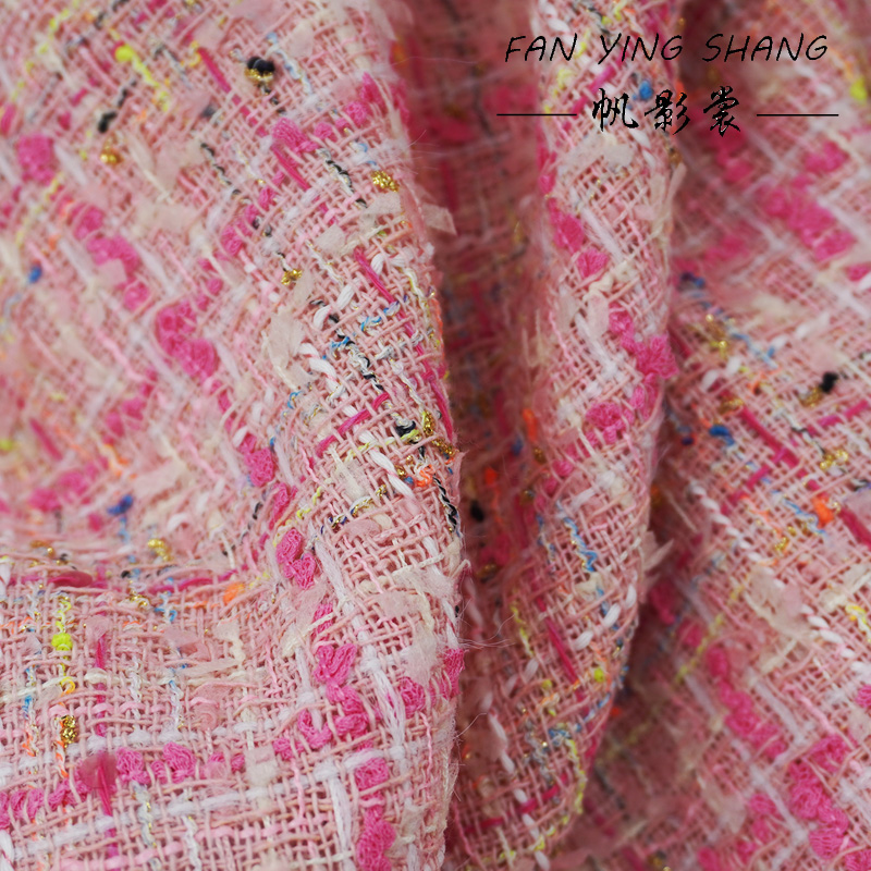 Pembe Ekose Püsküllü Pamuklu T - Sewing Tweed Fabric incelemesi ve fiyatı