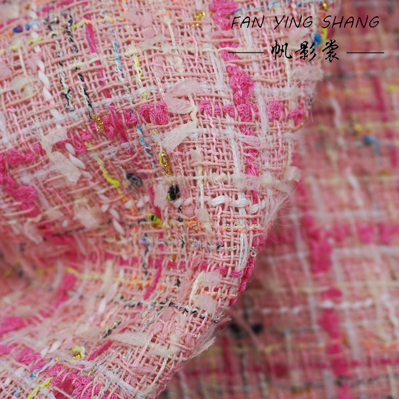 Pembe Ekose Püsküllü Pamuklu T - Sewing Tweed Fabric incelemesi ve fiyatı