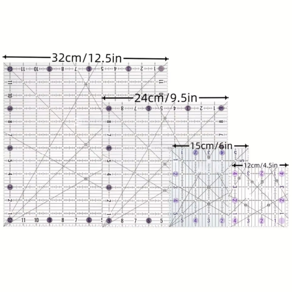 4 adet Kare Akrilik Kapitone C - Quilting Ruler Square incelemesi ve fiyatı