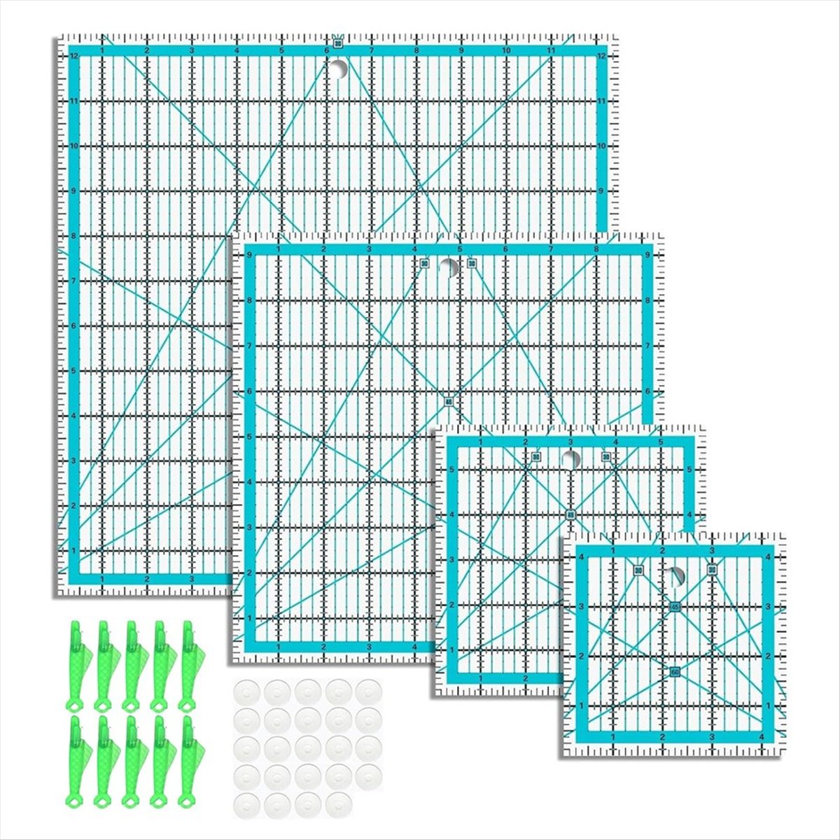 MALL 4 adet Kapitone Cetveller - Quilting Ruler Square incelemesi ve fiyatı