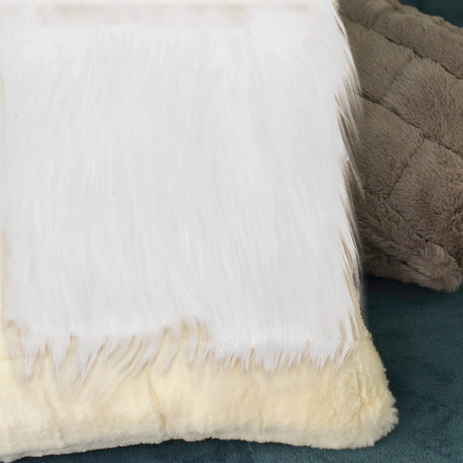 2 adet kare uzun saç suni kuma - Textile And Sewing Materials incelemesi ve fiyatı