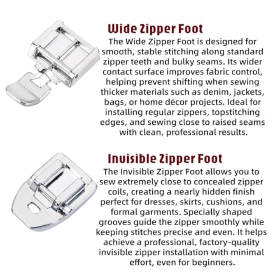 Fermuar Ayağı Seti, Tüm Düşük  - Zipper Foot Presser incelemesi ve fiyatı