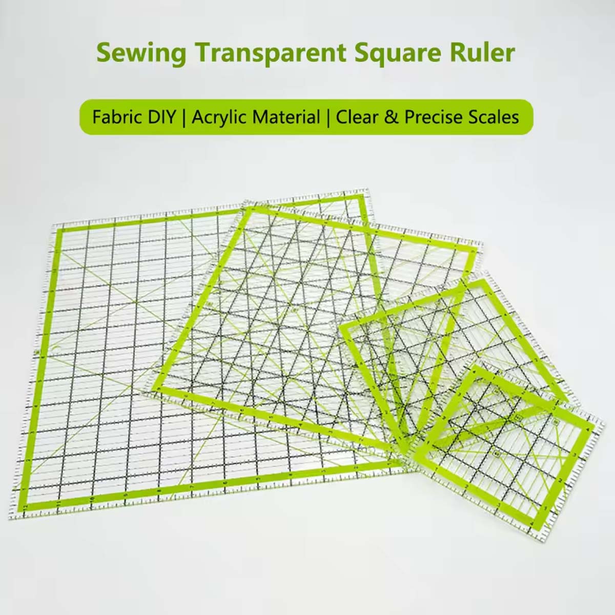 4 Adet Akrilik Kare Kapitone C - Quilting Ruler Square incelemesi ve fiyatı