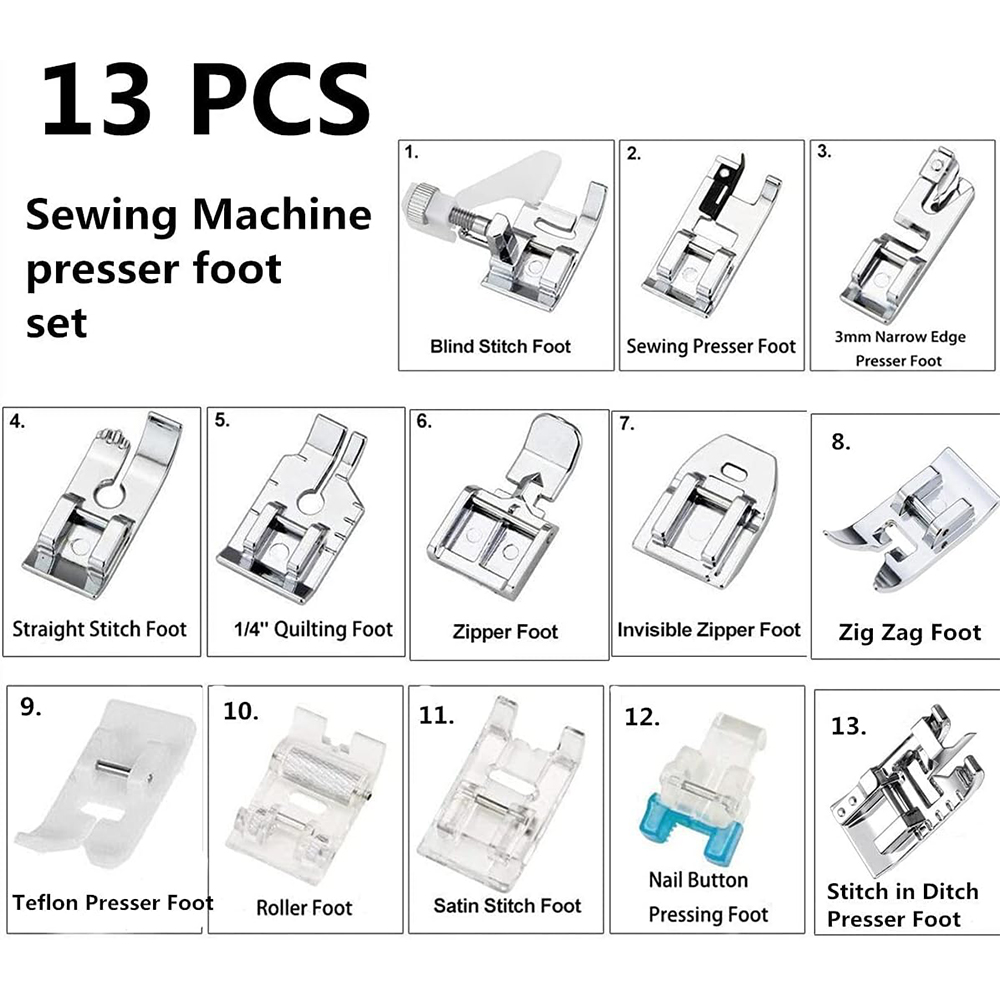 13 adet/kutu baskı ayağı seti  - Zipper Foot Presser incelemesi ve fiyatı
